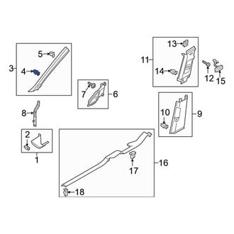 Volkswagen OE - Body A-Pillar Trim Panel Clip