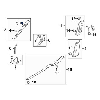 Volkswagen OE - Body A-Pillar Trim Panel Clip