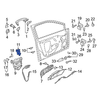 Volkswagen OE - Front Left Door Lock Rod Cover