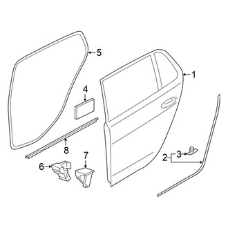 Volkswagen OE - Rear Door - Door & Components