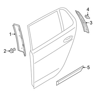 Volkswagen OE - Rear Door - Exterior Trim