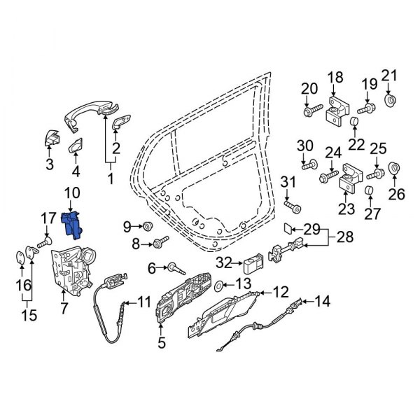 Door Lock Rod Cover