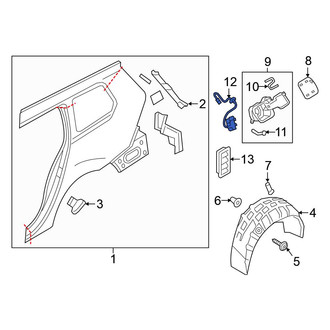 Volkswagen OE - Rear Fuel Filler Door Lock Actuator