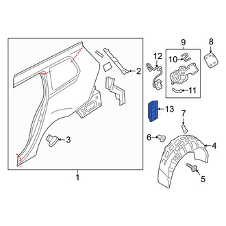 Volkswagen OE - Rear Quarter Panel Vent