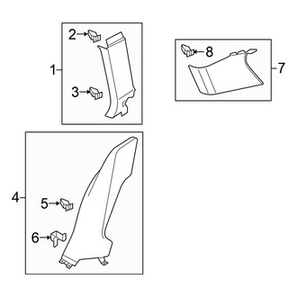 Volkswagen OE - Quarter Panel - Interior Trim (Pillar Trims)