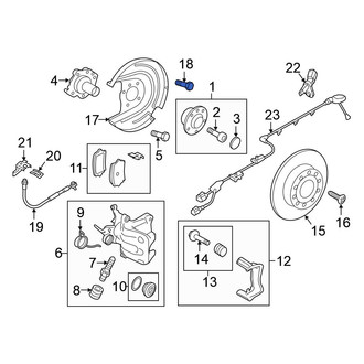 Volkswagen OE - Brake Dust Shield Bolt
