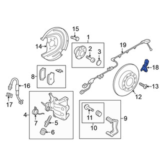 Volkswagen OE - Rear ABS Wheel Speed Sensor