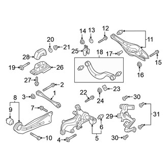 Volkswagen OE - Rear Suspension - Suspension Components (With Link Suspension)