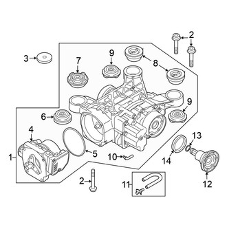 Volkswagen OE - Rear Suspension - Axle & Differential (With Link Suspension), (AWD)