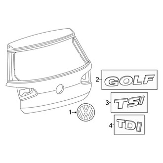 Volkswagen OE - Lift Gate - Exterior Trim