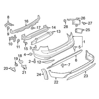 Volkswagen OE - Rear Bumper - Bumper & Components