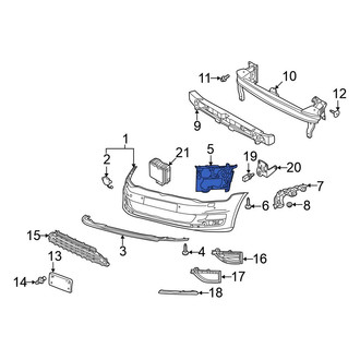 Volkswagen OE - Front Right Bumper Cover Support Rail