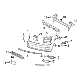 Volkswagen OE - Front Bumper - Bumper & Components (S / SE 4 Doors)