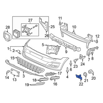 Volkswagen OE - Left Outer Parking Aid Sensor Bracket