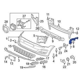 Volkswagen OE - Front Left Bumper Guide