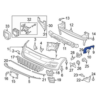 Volkswagen OE - Front Left Bumper Guide