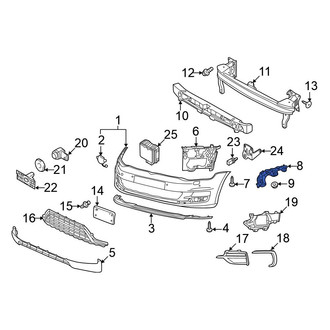 Volkswagen OE - Front Left Bumper Guide