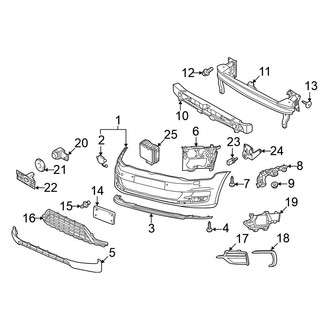 Volkswagen OE - Front Bumper - Bumper & Components