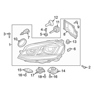 Volkswagen OE - Front Lamps - Headlamps (HID)