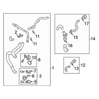 Volkswagen OE - Cooling - Hoses & Lines (Left Side), (S / SE)