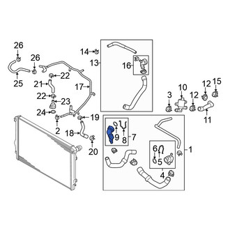 Volkswagen OE - Lower Radiator Coolant Hose Adapter