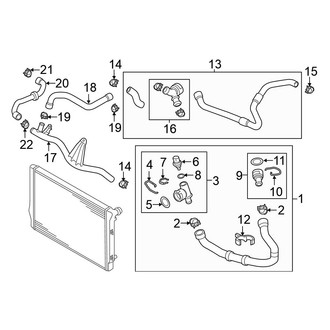 Volkswagen OE - Cooling - Hoses & Lines (Return), (Automatic Tr)