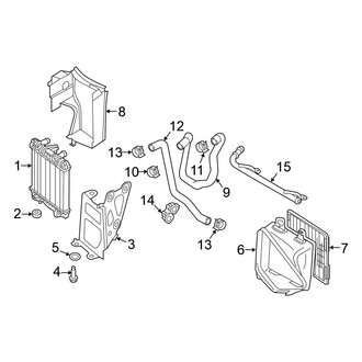 Volkswagen OE - Cooling - Radiator & Components (Auxiliary, Right Side)