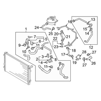 Volkswagen OE - Cooling - Hoses & Lines (Inlet)