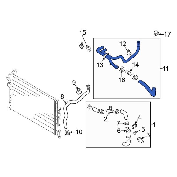 Drive Motor Inverter Radiator Hose