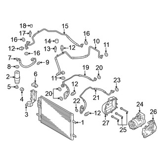 Volkswagen OE - Air Conditioner & Heater - Condenser, Compressor & Lines (With Aux Heater), (SE / SEL Premium)