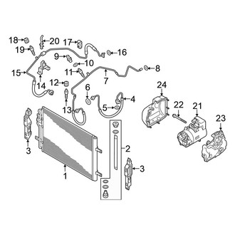 Volkswagen OE - Air Conditioner & Heater - Condenser, Compressor & Lines (W/O Aux Heater), (SE / SEL Premium)