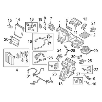 Volkswagen OE - Air Conditioner & Heater - Evaporator & Heater Components (Denso, With Climate Control)
