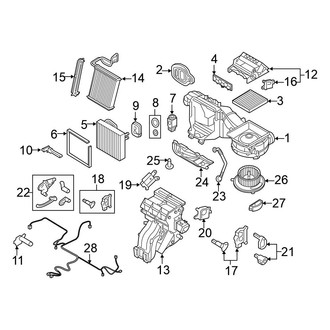 Volkswagen OE - Air Conditioner & Heater - Evaporator & Heater Components (With Aux Heater)