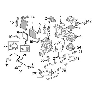 Volkswagen OE - Air Conditioner & Heater - Evaporator & Heater Components (W/O Aux Heater)