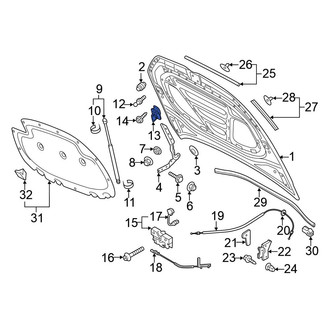 Volkswagen OE - Front Hood Safety Catch