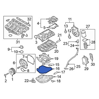 Volkswagen OE - Lower Engine Oil Pan Gasket