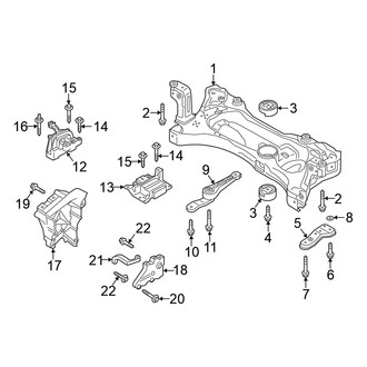 Volkswagen OE - Engine / Transaxle - Engine & Transmission Mounting (1.8L Standard Tr)