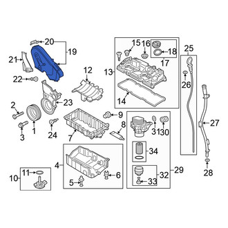 Volkswagen OE - Left Upper Engine Timing Cover