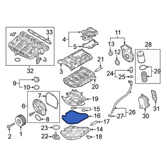 Volkswagen OE - Lower Engine Oil Pan Gasket
