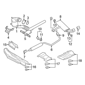 Volkswagen OE - Exhaust System - Exhaust Components (1.8L)