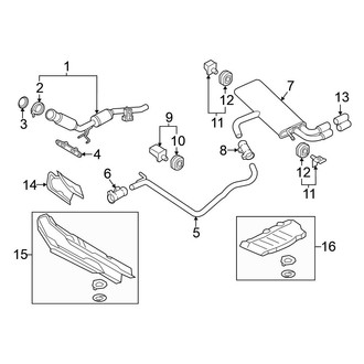 Volkswagen OE - Exhaust System - Exhaust Components (2.0L Diesel)