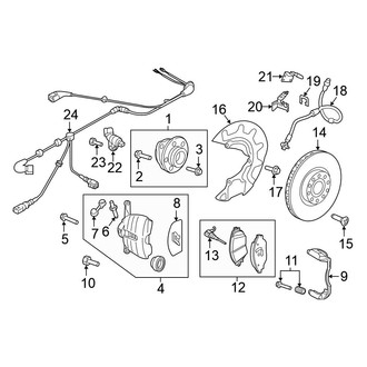 Volkswagen OE - Front Suspension - Brake Components