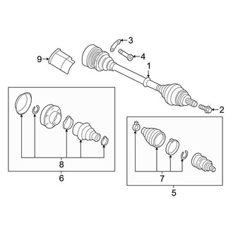 Volkswagen OE - Front Suspension - Drive Axles
