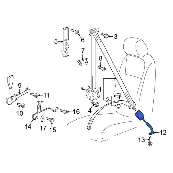 Seat Belt Receptacle