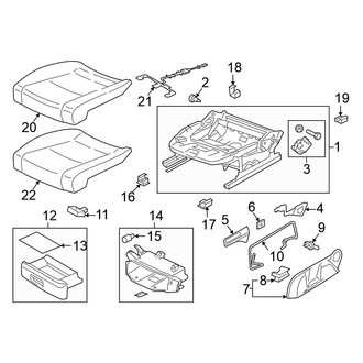 Volkswagen OE - Seats & Tracks - Front Seat Components (Seat Cushion Components), (Base / S 2 Doors)