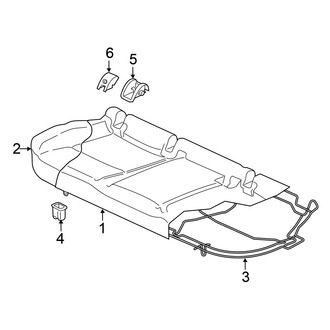 Volkswagen OE - Seats & Tracks - Rear Seat Components (Seat Cushion), (Base / S 2 Doors)