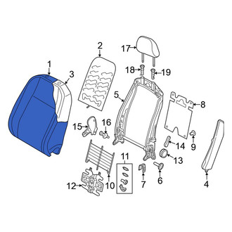 Volkswagen OE - Front Left Seat Back Cushion Cover