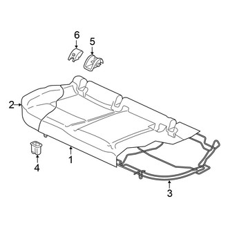 Volkswagen OE - Seats & Tracks - Rear Seat Components (Seat Cushion)