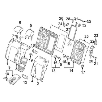 Volkswagen OE - Seats & Tracks - Rear Seat Components (Seat Back)