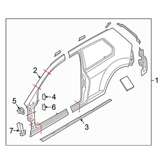 Volkswagen OE - Pillars, Rocker & Floor - Aperture Panel (Base / S 2 Doors)